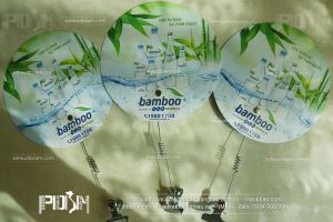 Wobbler kẹp, lò xo quảng cáo nước khoáng Bamboo