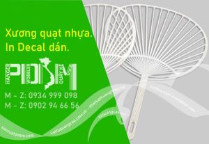 Sản xuất xương quạt nhựa nan hoa dán decal