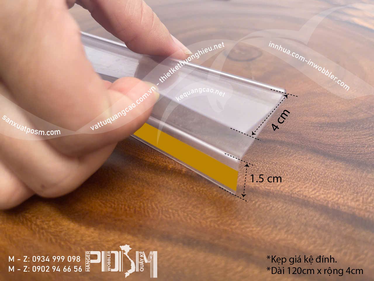 Nẹp gắn thành kệ siêu thị, nẹp nhựa giá kệ siêu thị - Ảnh 2