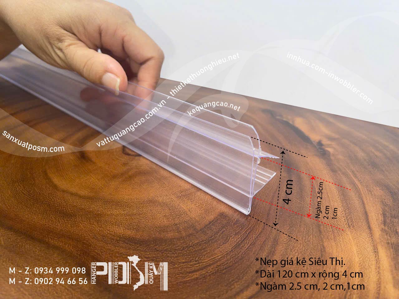 Nẹp gắn thành kệ siêu thị, nẹp nhựa giá kệ siêu thị - Ảnh 5