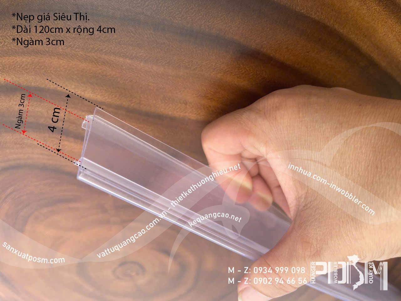 Nẹp gắn thành kệ siêu thị, nẹp nhựa giá kệ siêu thị - Ảnh 6
