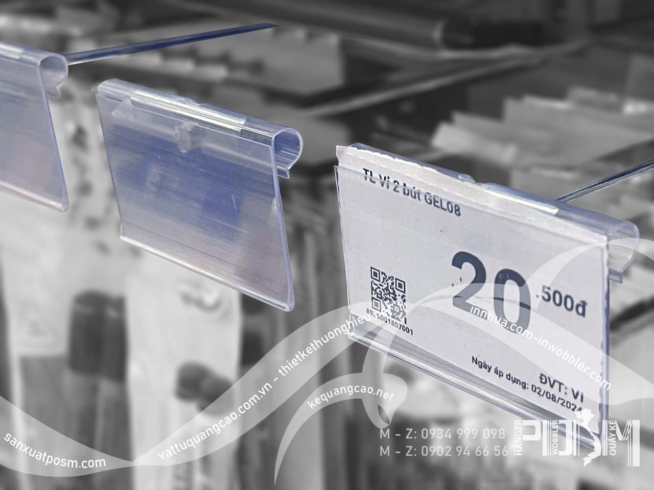 Nẹp treo gài giá móc kệ hàng siêu thị - Ảnh 3