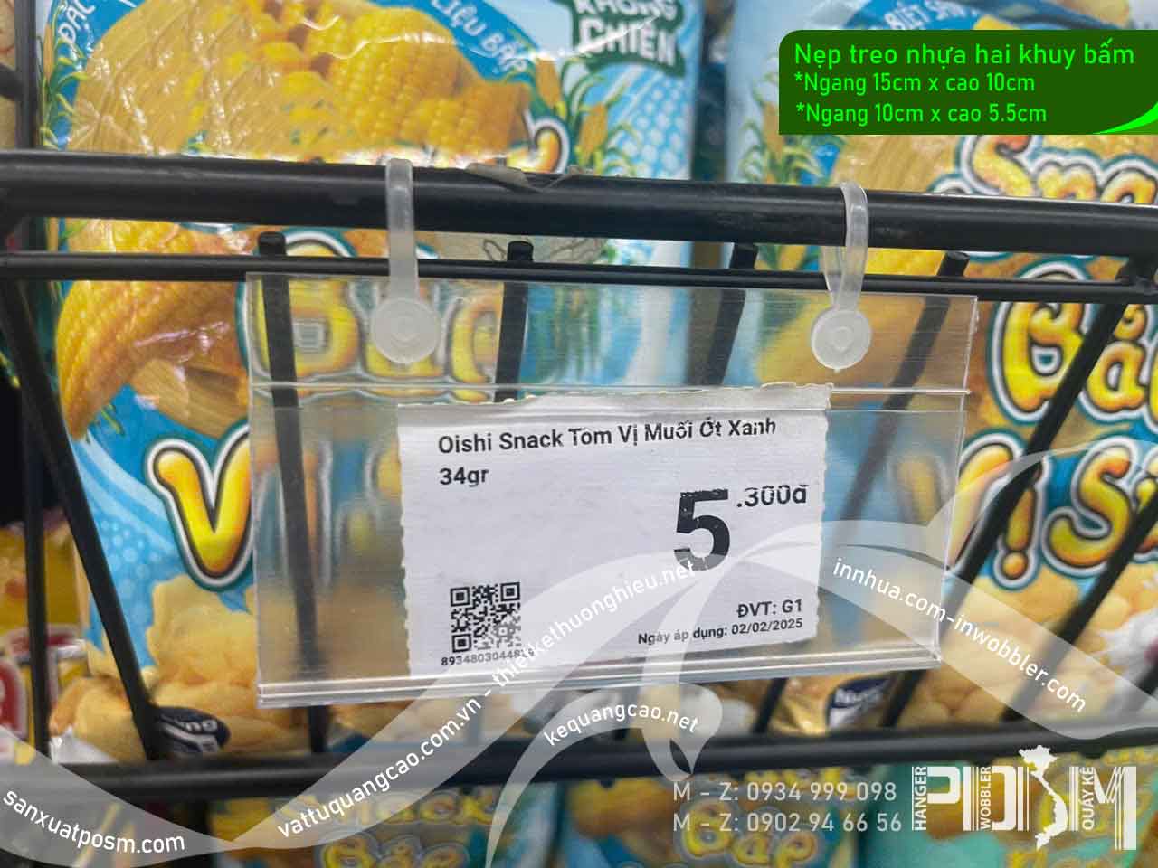 Nẹp treo gài giá móc kệ hàng siêu thị - Ảnh 8