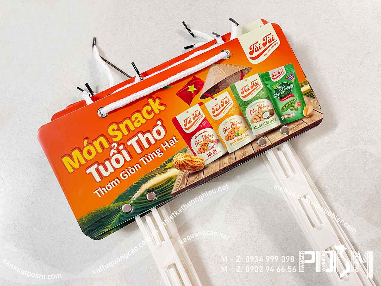 Hanger dây nhựa POSM treo gói Snack Sanchi bán hàng - Ảnh 3