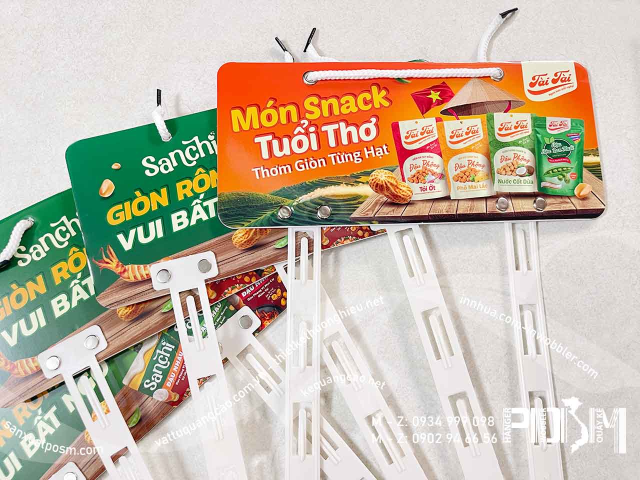 Hanger dây nhựa POSM treo gói Snack Sanchi bán hàng - Ảnh 4