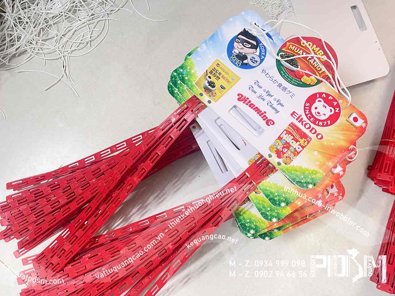 Hanger vỉ treo và dây nhựa treo, vừa treo túi vừa treo gói sản phẩm - Ảnh 3