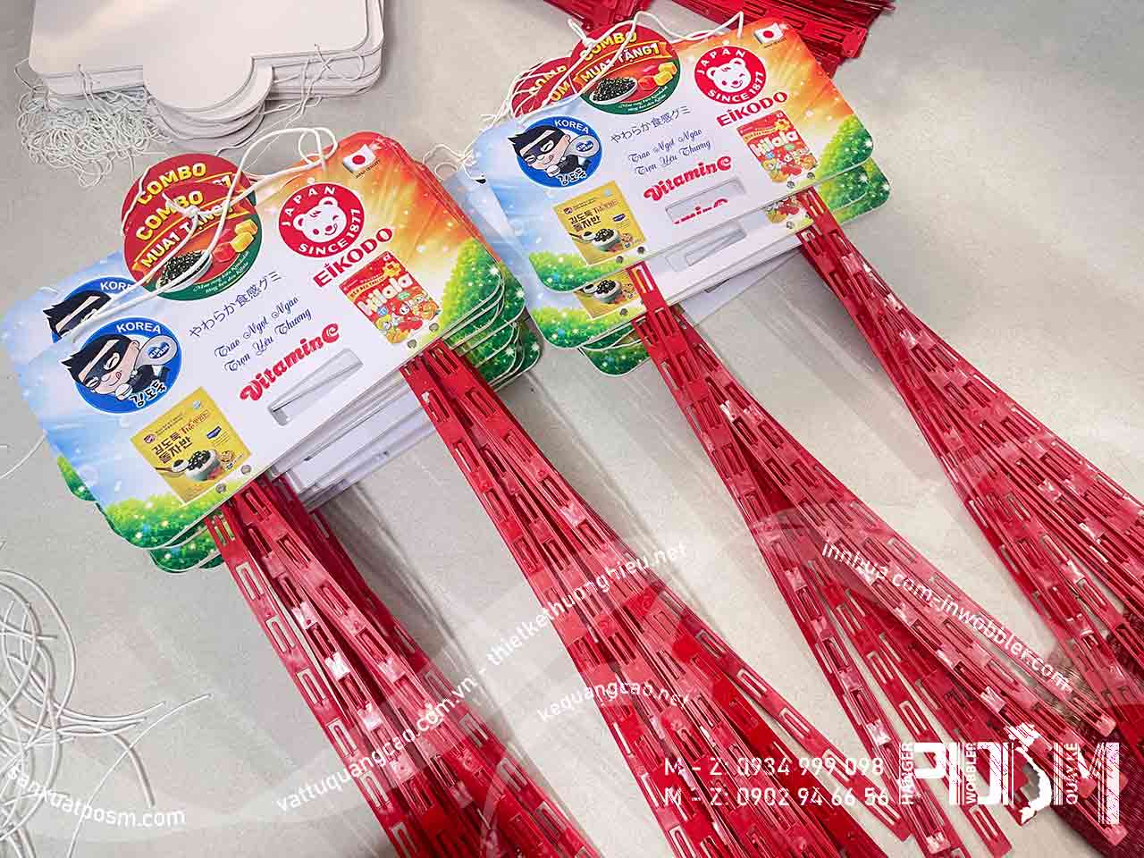 Hanger vỉ treo và dây nhựa treo, vừa treo túi vừa treo gói sản phẩm - Ảnh 4