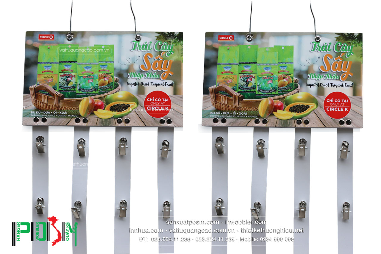 Sản xuất hanger dây nhựa kẹp sắt trái cây sấy khách hàng Hà Nội
