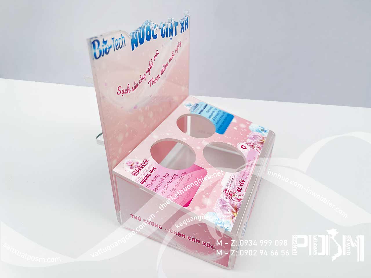 Khay mica tester trưng bày sản phẩm mẫu thử